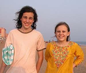 Caspar & Freya on the Beach at Puri