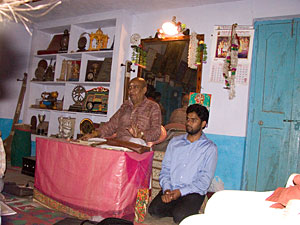 Vedantam Satyanarayana Sarma playing Nattuvangam for Freya